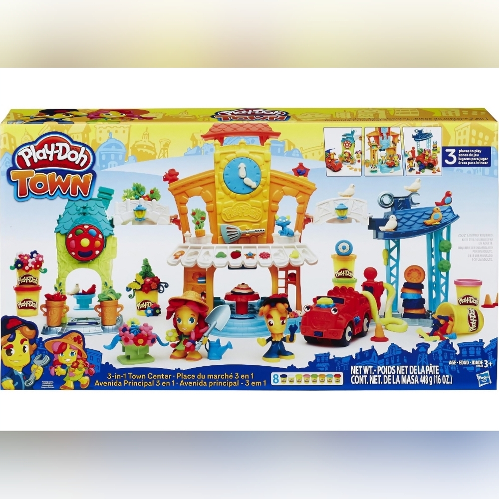 Like New Playdoh 3 in 1 Town centre's building set